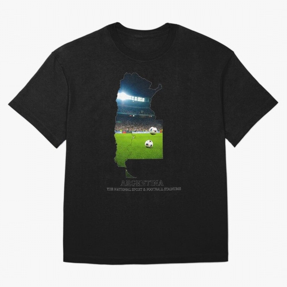 Argentina Map Art - Football Passion & National Stadiums Design Classic T-Shirt Argentina Mbappe World Cup 2026 Jersey, Nike Match Day Shirt, Group Stage, Adidas Supporter Tee, Jordan Soccer Fan Top, Salah Switzerland Supporter Night