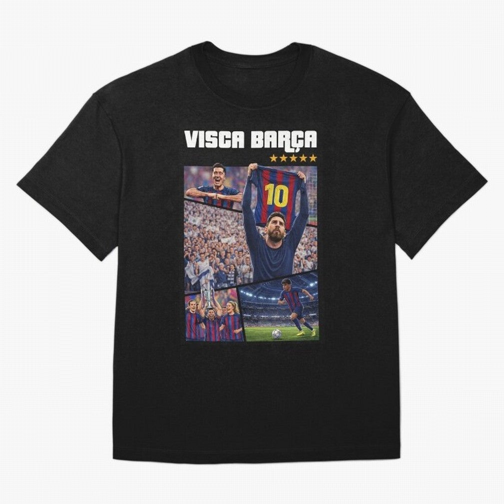 Visca Bar?a Legends Poster | Messi 10 FC Barcelona Art T-Shirt FIFA World Cup 2026 Canada De Bruyne, Nike Football Jersey For Match Day, Adidas Soccer Shirt For Messi Fans, Jordan Fan Top, Modric Ecuador Stadium Chant