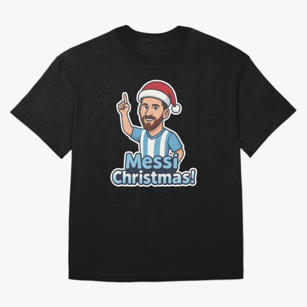 Messi Christmas! Messi Holiday cheer Essential T-Shirt CR7 Brazil Football Jersey, Nike Football Tee, World Cup 2026, Adidas Soccer Shirt, Jordan Fan Top, Haaland France Stadium Chant