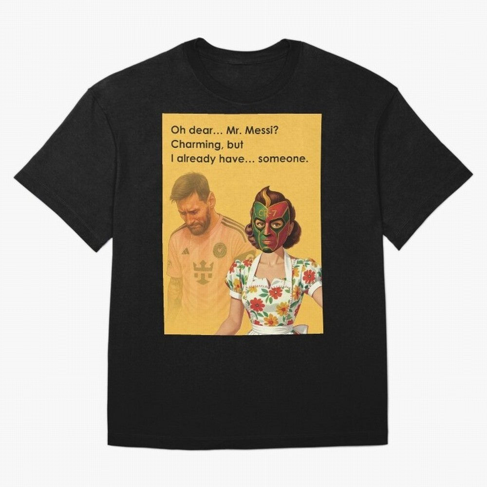Oh Dear¡­ Mr. Messi ¨C Elegant Housewife CR-7 Meme Art Active T-Shirt Share FIFA World Cup 2026 Group Stage With CR7 And Messi Fan Jersey, Nike Football Tee, Portugal Supporter Shirt, Adidas Soccer Shirt, Messi Jordan Fan Top, Lewandowski Colombia