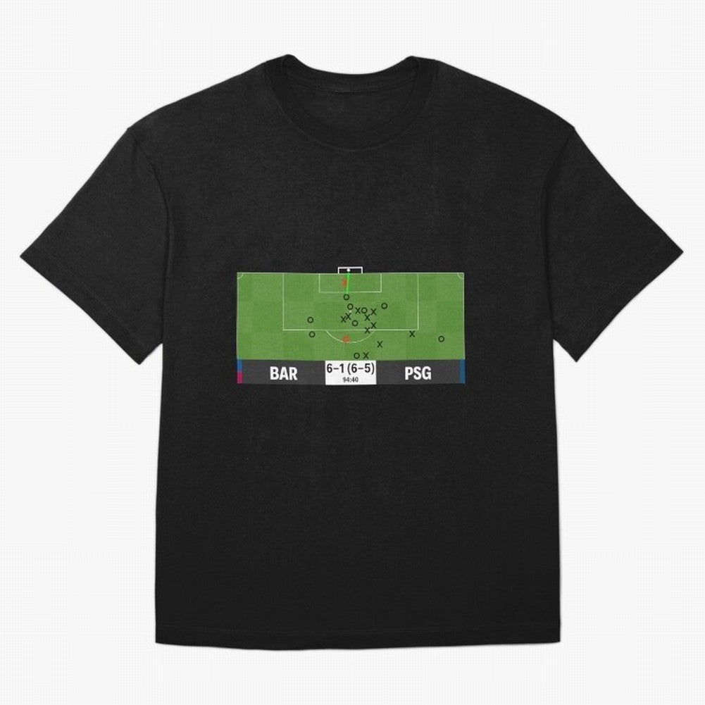 Barcelona vs Paris Saint-Germain 6-1 (6-5) @ 94:40 Goal by Sergi Roberto (La Remontada) Classic T-Shirt Spain Cristiano Ronaldo World Cup 2026 Jersey, Nike Fan Tee, Match Day, Jordan Soccer Shirt, Adidas Match Day Top, Modric Morocco Soccer Fans