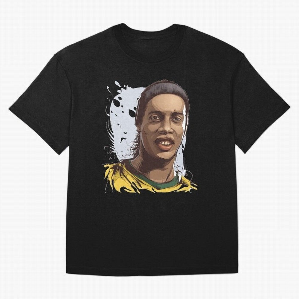 Illustration Ronaldinho Art Classic T-Shirt Celebrate The Road Through FIFA World Cup 2026 For Fans, Nike Match Day Jersey For Match Day, Adidas Supporter Tee For Mbappe Fans, Jordan Soccer Fan Top, Haaland Ecuador Supporter Night