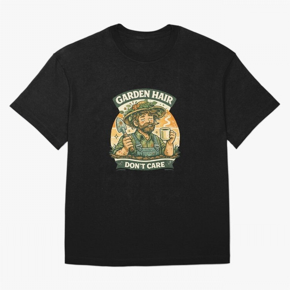 Garden Hair Don't Care - Funny Retro Gardener for Men Classic T-Shirt Represent FIFA World Cup 2026 Group Stage Featuring Jersey, Adidas Match Day Tee, Cristiano Ronaldo Argentina Fans, Jordan Football Shirt, Nike Soccer Fan Top, Modric Paraguay