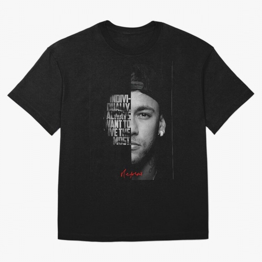 Black and white Neymar Jr quote. Classic T-Shirt FIFA World Cup 2026 Argentina De Bruyne Jersey, Jordan Football Tee, Messi Portugal Fans, Adidas Fan Shirt, Nike Supporter Top, Griezmann Australia Fan Club