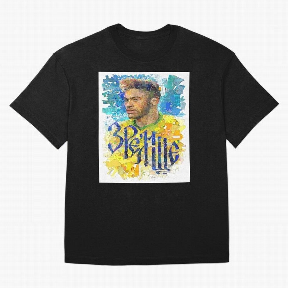 Neymar Illustration Art Framed Art Print Classic T-Shirt Brazil Messi World Cup 2026 Jersey, Adidas Soccer Tee, Group Stage, Nike Football Fan Shirt, Jordan Supporter Top, Son Switzerland Trophy Race