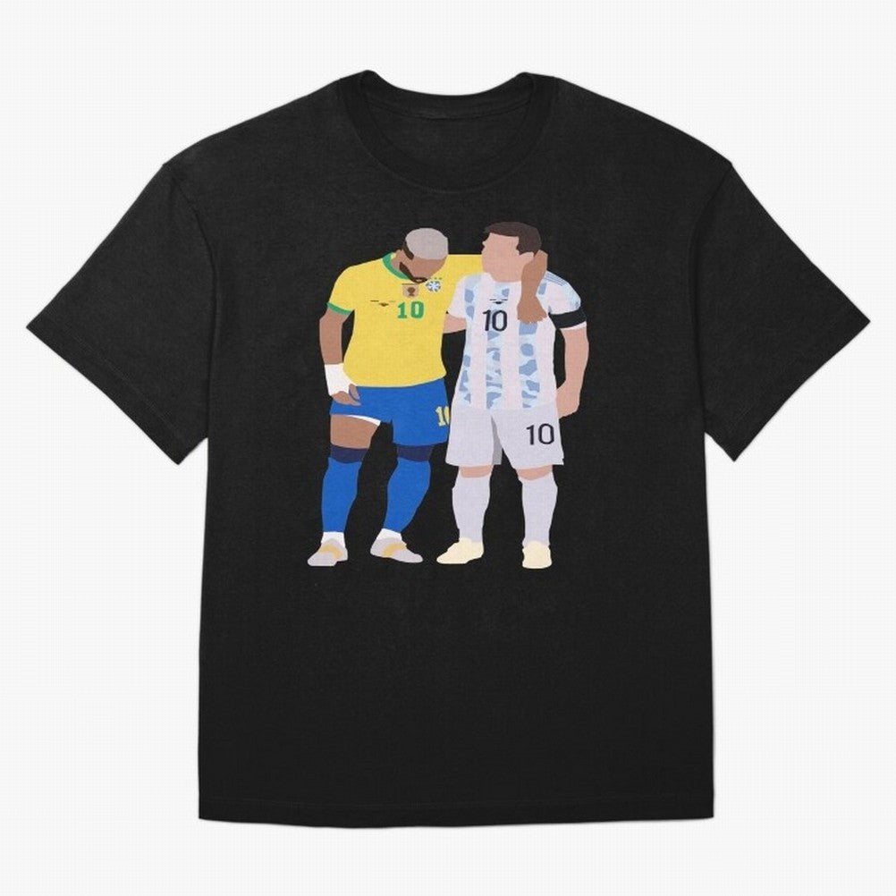 Messi and Neymar Copa America Friends T-Shirt Represent Fans Who Live For FIFA World Cup 2026 Group Fan Jersey, Adidas Match Day Tee, Brazil Supporter Shirt, Jordan Football Shirt, Messi Nike Soccer Fan Top, Rodri Japan Knockout Round