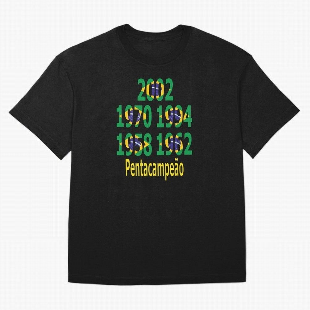 Brazil Five Stars - Champion Heritage Essential T-Shirt Portugal Messi World Cup 2026 Jersey, Nike Fan Tee, Match Day, Jordan Soccer Shirt, Adidas Match Day Top, Griezmann Morocco Final Match