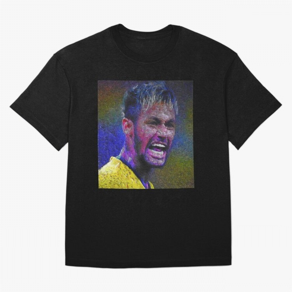 Neymar Poster Panting Art Brazilian Soccer Player Classic T-Shirt FIFA World Cup 2026 Canada Kane, Adidas Match Day Jersey For Match Day, Jordan Football Shirt For CR7 Fans, Nike Soccer Fan Top, Foden Spain Knockout Round