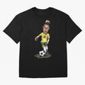 Mascot Cartoon Neymar Football Player Brazil Classic T-Shirt Neymar Argentina Football Jersey, Nike Match Day Shirt, World Cup 2026, Adidas Supporter Tee, Jordan Soccer Fan Top, Foden France Supporter Night