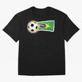 BRAZIL - BRAZILIAN FOOTBALL STICKER Classic T-Shirt Bring Supporter Culture To The FIFA World Cup 2026 Fan Jersey, Nike Fan Tee, Spain Supporter Shirt, Jordan Soccer Shirt, Cristiano Ronaldo Adidas Match Day Top, Messi Colombia Final Match