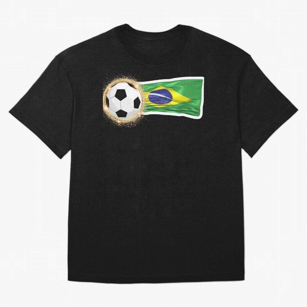 BRAZIL - BRAZILIAN FOOTBALL STICKER Classic T-Shirt Bring Supporter Culture To The FIFA World Cup 2026 Fan Jersey, Nike Fan Tee, Spain Supporter Shirt, Jordan Soccer Shirt, Cristiano Ronaldo Adidas Match Day Top, Messi Colombia Final Match