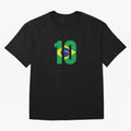 10 - Neymar JR - Brazil Flag Classic T-Shirt Cristiano Ronaldo France Football Jersey, Jordan Supporter Tee, World Cup 2026, Nike World Cup Shirt, Adidas Football Fan Top, Neymar USA Final Match