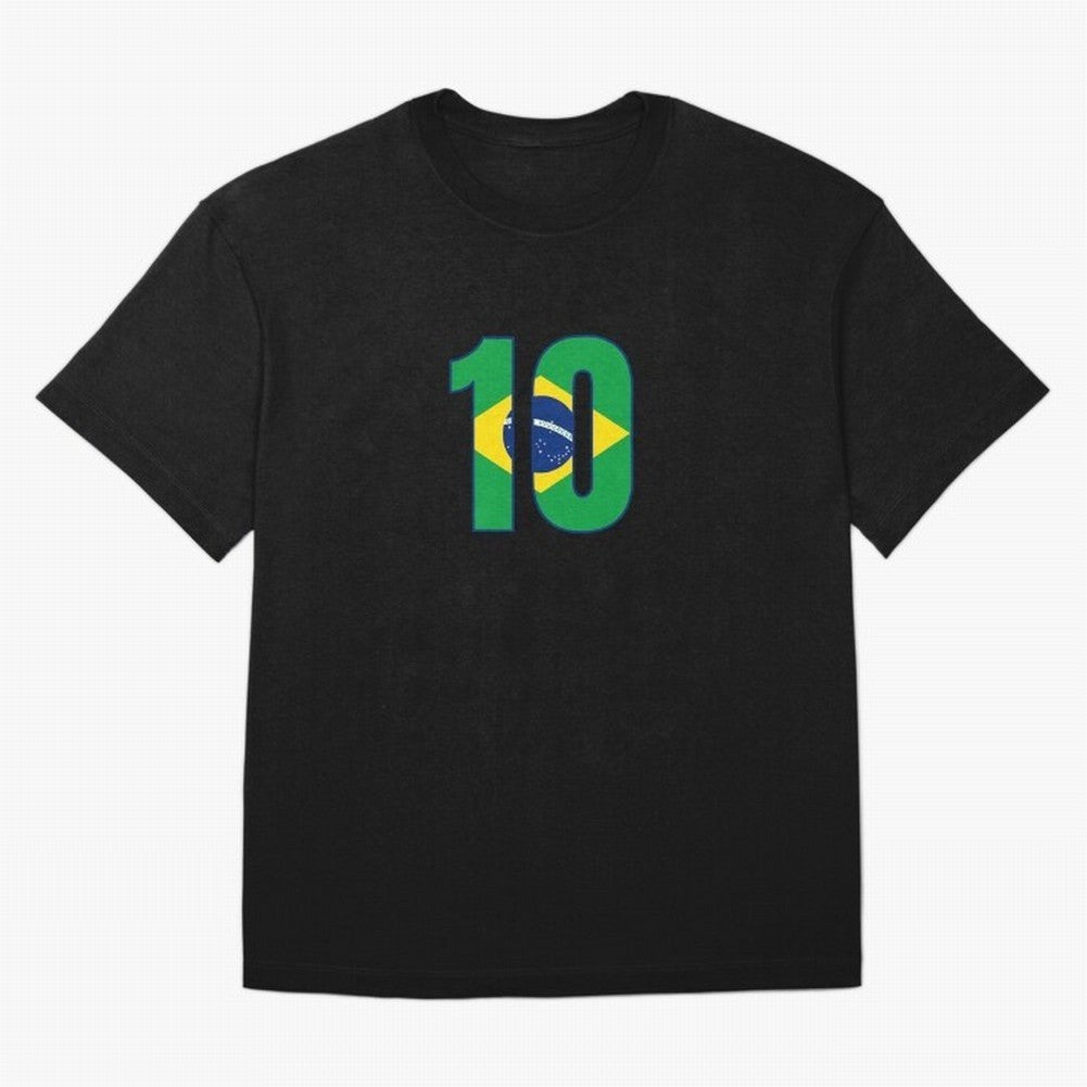 10 - Neymar JR - Brazil Flag Classic T-Shirt Cristiano Ronaldo France Football Jersey, Jordan Supporter Tee, World Cup 2026, Nike World Cup Shirt, Adidas Football Fan Top, Neymar USA Final Match