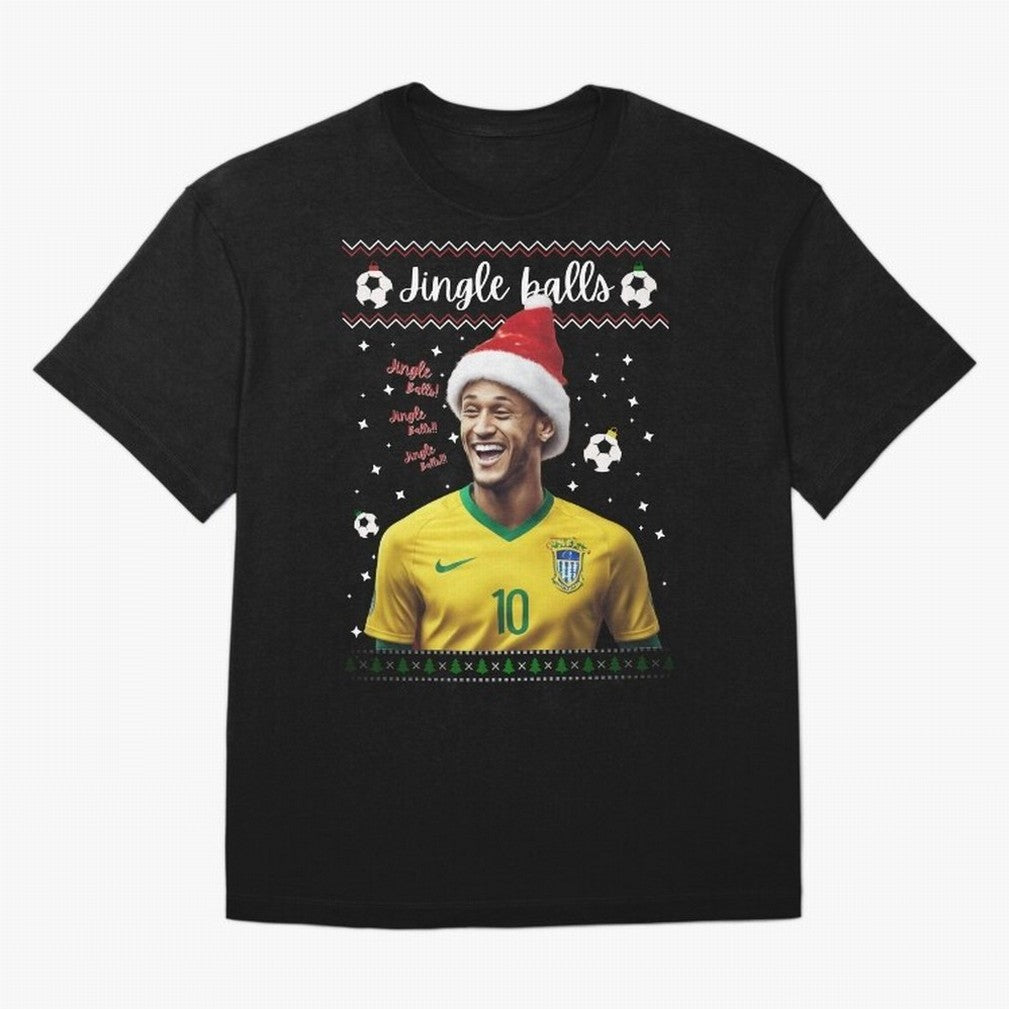 Jingle Balls Christmas Football Fan Art with Santa Neymar Active T-Shirt Follow The Road To FIFA World Cup 2026 Made For Haaland Fan Jersey, Nike Football Tee, France Supporter Shirt, Adidas Soccer Shirt, Haaland Jordan Fan Top, Vinicius Colombia