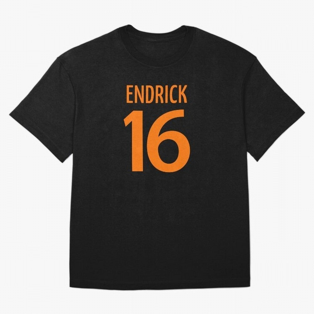 Football Player #16 | Soccer Sports (Orange Design) Classic T-Shirt Spain Neymar World Cup 2026 Jersey, Nike Match Day Shirt, Final Match, Adidas Supporter Tee, Jordan Soccer Fan Top, Mbappe Senegal Trophy Race