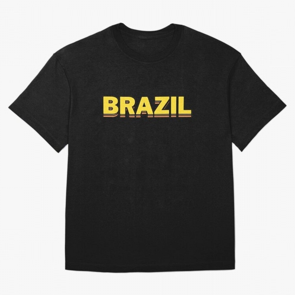 Brazil, yellow 3d sign Classic T-Shirt Spain Messi World Cup 2026 Jersey, Adidas Match Day Tee, Stadium Chant, Jordan Football Shirt, Nike Soccer Fan Top, Cristiano Ronaldo Senegal Football Fans