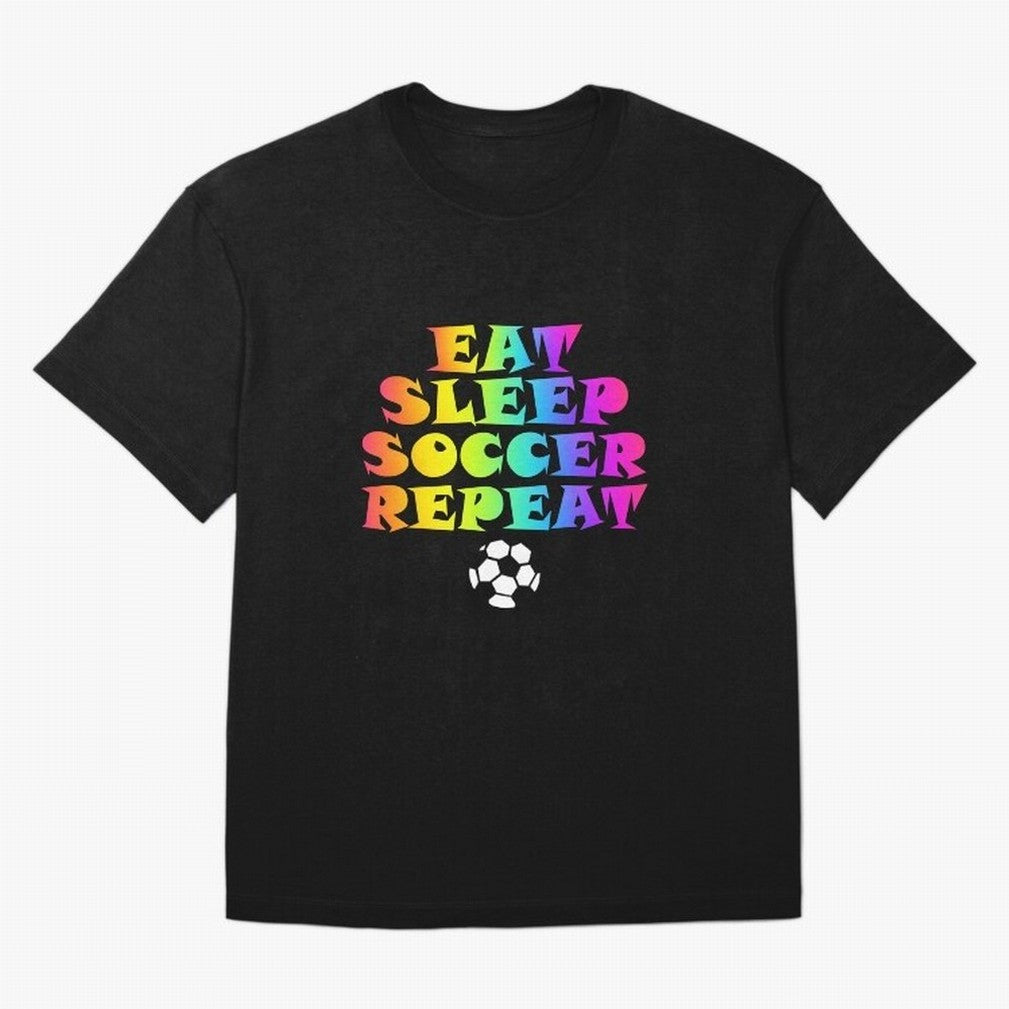Eat Sleep Soccer Repeat - Football Active T-Shirt Build FIFA World Cup 2026 USA Canada Mexico Spirit, Nike Football Jersey For Final Match, Adidas Soccer Shirt For Messi Fans, Jordan Fan Top, Haaland Spain Stadium Chant
