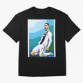 Cristiano Ronaldo Celebration Pop Art Graphic T-Shirt FIFA World Cup 2026 Ecuador Messi Fan Jersey, Nike Fan Tee, Portugal Supporter Shirt, Jordan Soccer Shirt, Messi Adidas Match Day Top, Kane Colombia Final Match
