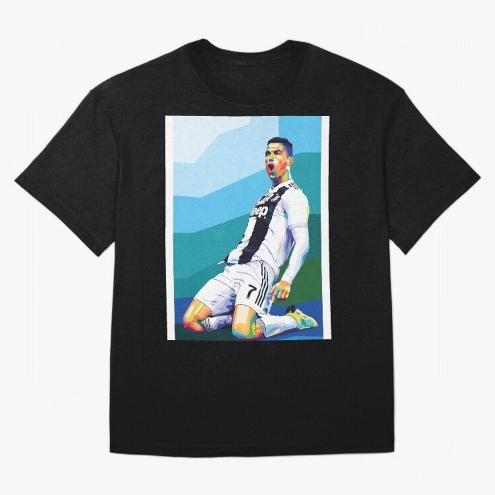 Cristiano Ronaldo Celebration Pop Art Graphic T-Shirt FIFA World Cup 2026 Ecuador Messi Fan Jersey, Nike Fan Tee, Portugal Supporter Shirt, Jordan Soccer Shirt, Messi Adidas Match Day Top, Kane Colombia Final Match