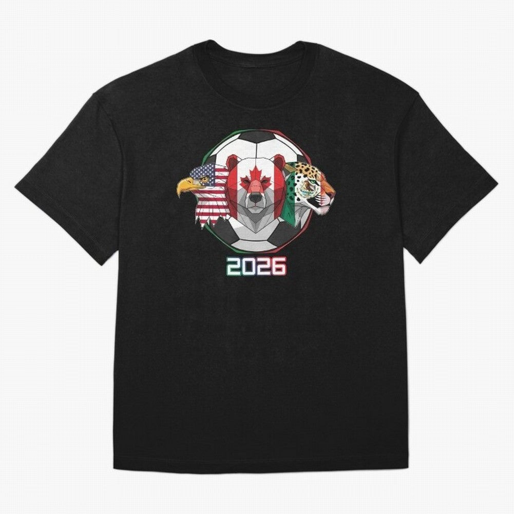 North American Soccer Animals 2026 Classic T-Shirt Embrace FIFA World Cup 2026 Group Stage With CR7 And Jersey, Nike Fan Tee, Messi Germany Fans, Jordan Soccer Shirt, Adidas Match Day Top, Haaland England Soccer Fans
