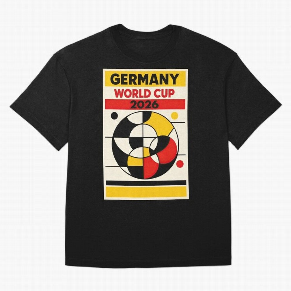 Elegant and Geometrical Germany World Cup 2026 Poster Classic T-Shirt Spain Messi World Cup 2026 Jersey, Nike Football Tee, Final Match, Adidas Soccer Shirt, Jordan Fan Top, De Bruyne Netherlands Watch Party