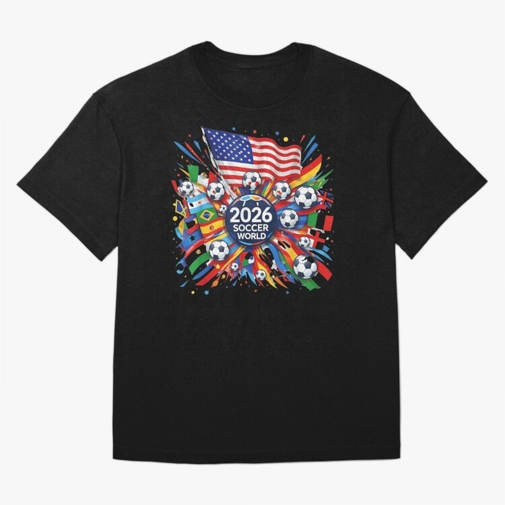 2026 Soccer World Cup United States Mexico Canada Football Championship Tournament Classic T-Shirt Neymar England Football Jersey, Nike Fan Tee, World Cup 2026, Jordan Soccer Shirt, Adidas Match Day Top, Foden USA Soccer Fans