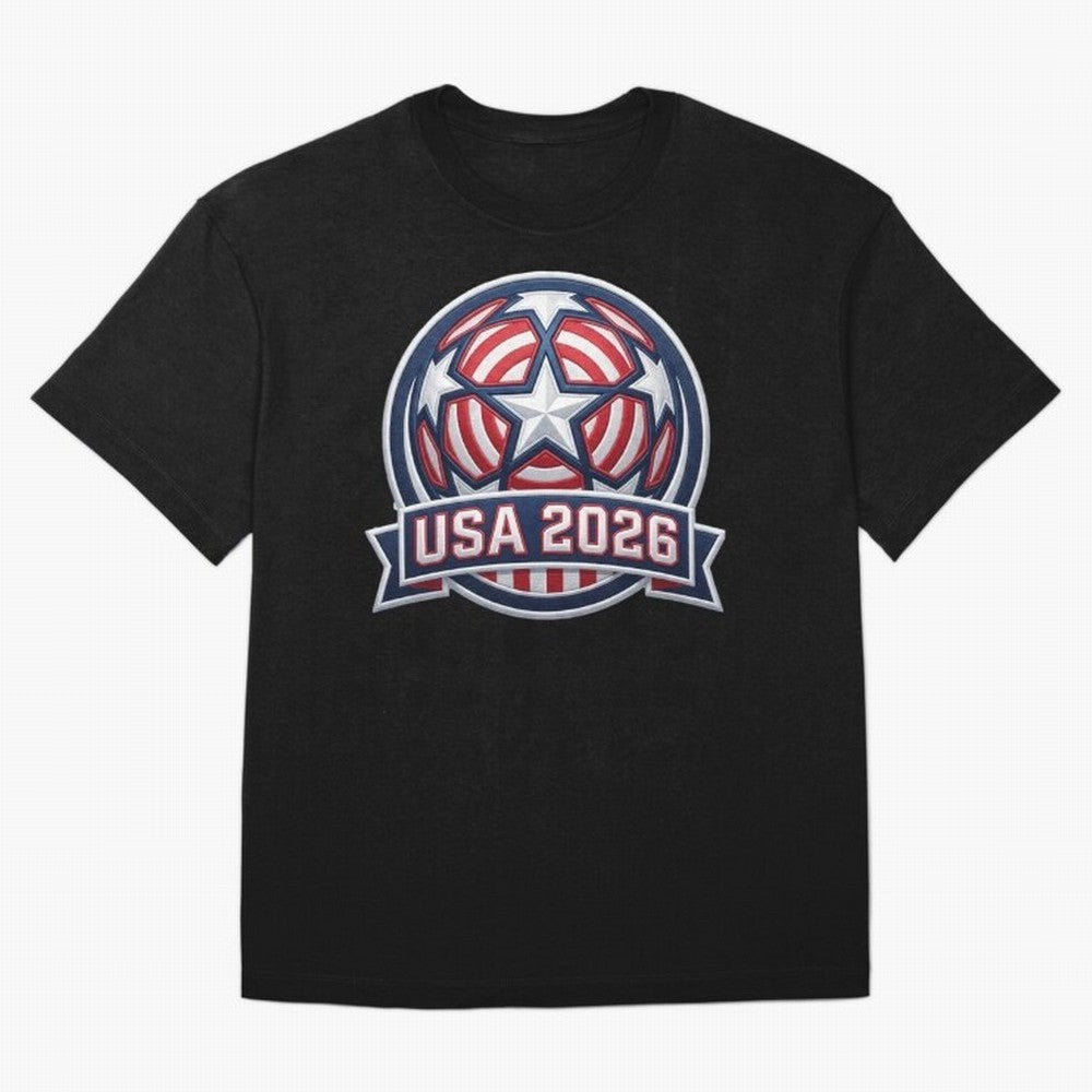 USA 2026 World Cup T-Shirt - Star Spangled Soccer Design - American Host Fan Tee Classic T-Shirt Capture FIFA World Cup 2026 Group Stage Centered On Jersey, Nike Football Tee, Messi England Fans, Adidas Soccer Shirt, Jordan Fan Top, Bellingham