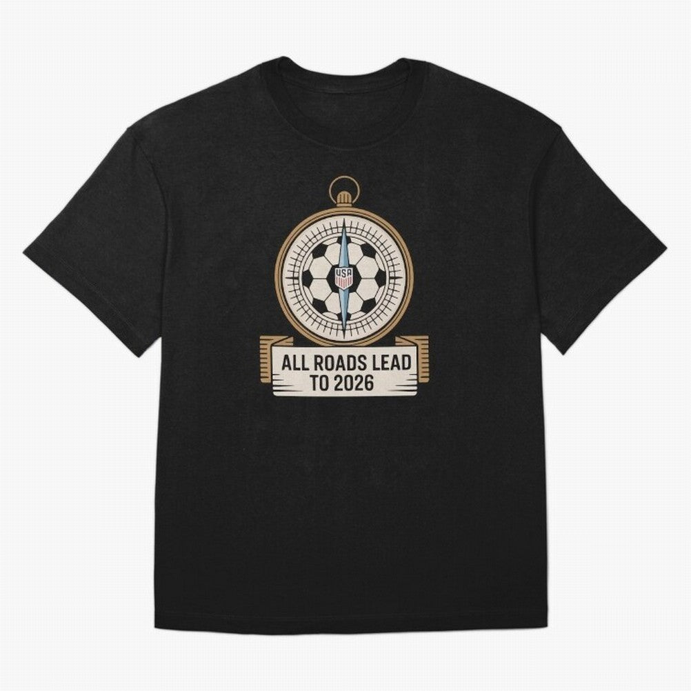 All Roads Lead to 2026 USA Soccer Compass World Cup Classic T-Shirt Celebrate Supporters United By FIFA World Cup 2026 Fan Jersey, Nike Football Tee, Spain Supporter Shirt, Adidas Soccer Shirt, Cristiano Ronaldo Jordan Fan Top, Bellingham Japan