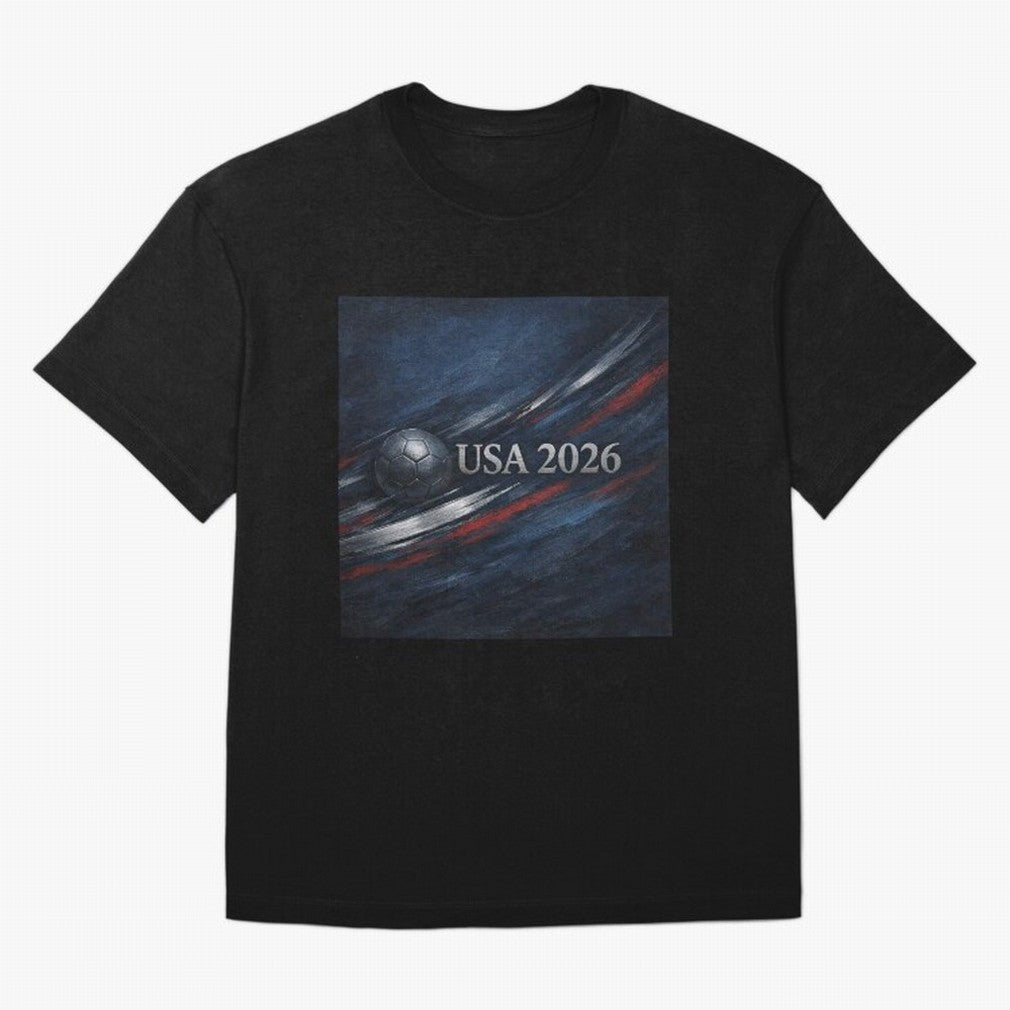 USA 2026 Soccer Emblem Inspired Classic T-Shirt FIFA World Cup 2026 Canada Bellingham, Nike Fan Jersey For Group Stage, Jordan Soccer Shirt For Cristiano Ronaldo Fans, Adidas Match Day Top, Yamal Argentina Goal Celebration