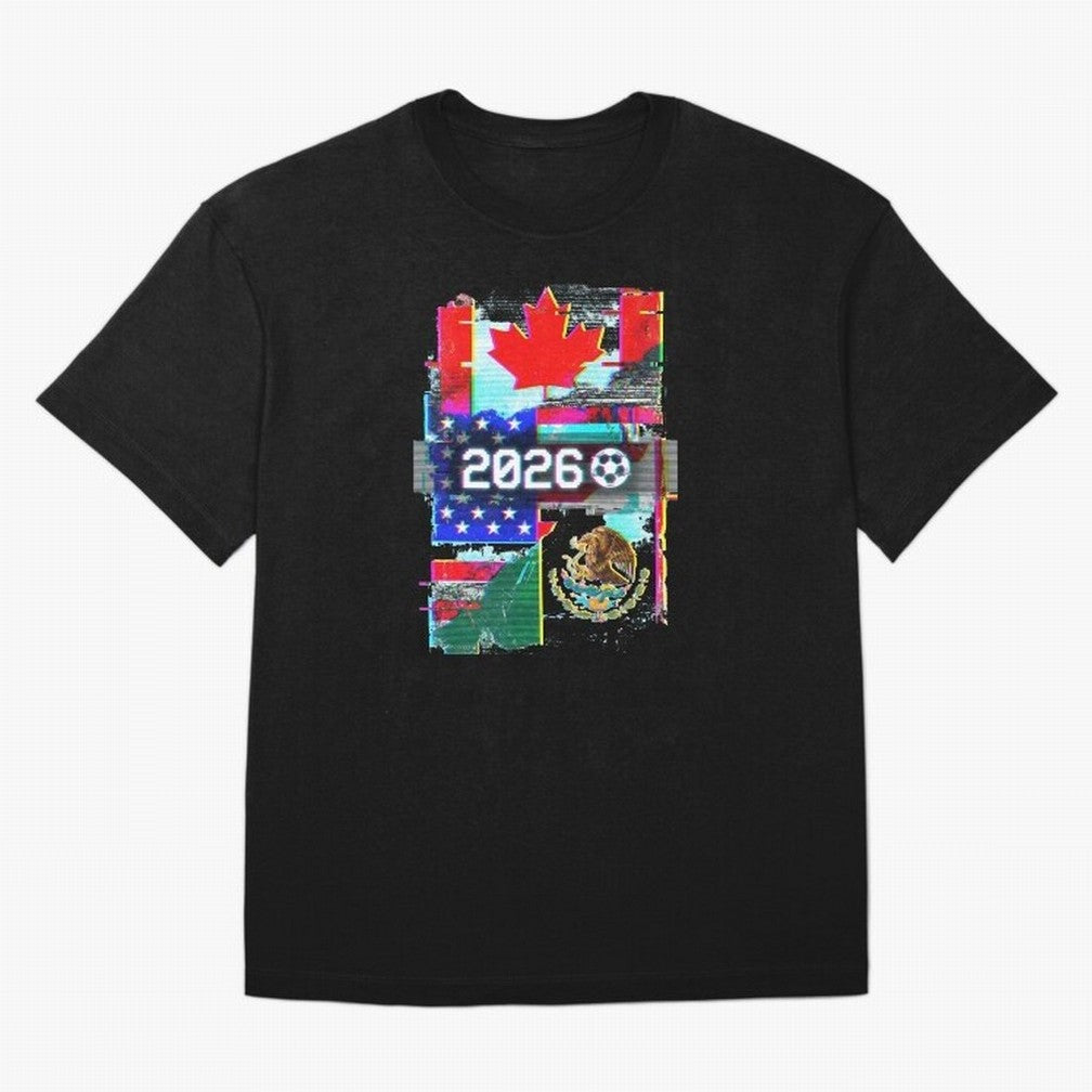 Glitched United 2026 - North America Tournament Emblem Classic T-Shirt Embrace The FIFA World Cup 2026 Group Stage Journey Jersey, Adidas Match Day Tee, Cristiano Ronaldo Argentina Fans, Jordan Football Shirt, Nike Soccer Fan Top, Salah Croatia