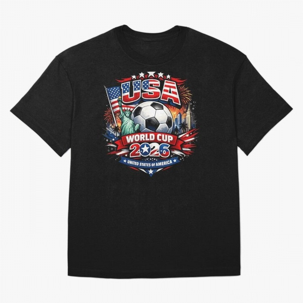 USA World Cup 2026 Soccer Graphic ¨C Patriotic Football Fan Art Classic T-Shirt Show Support During The FIFA World Cup 2026 Journey, Adidas Football Jersey For Match Day, Nike Soccer Shirt For CR7 Fans, Jordan Match Day Top, Lewandowski Argentina