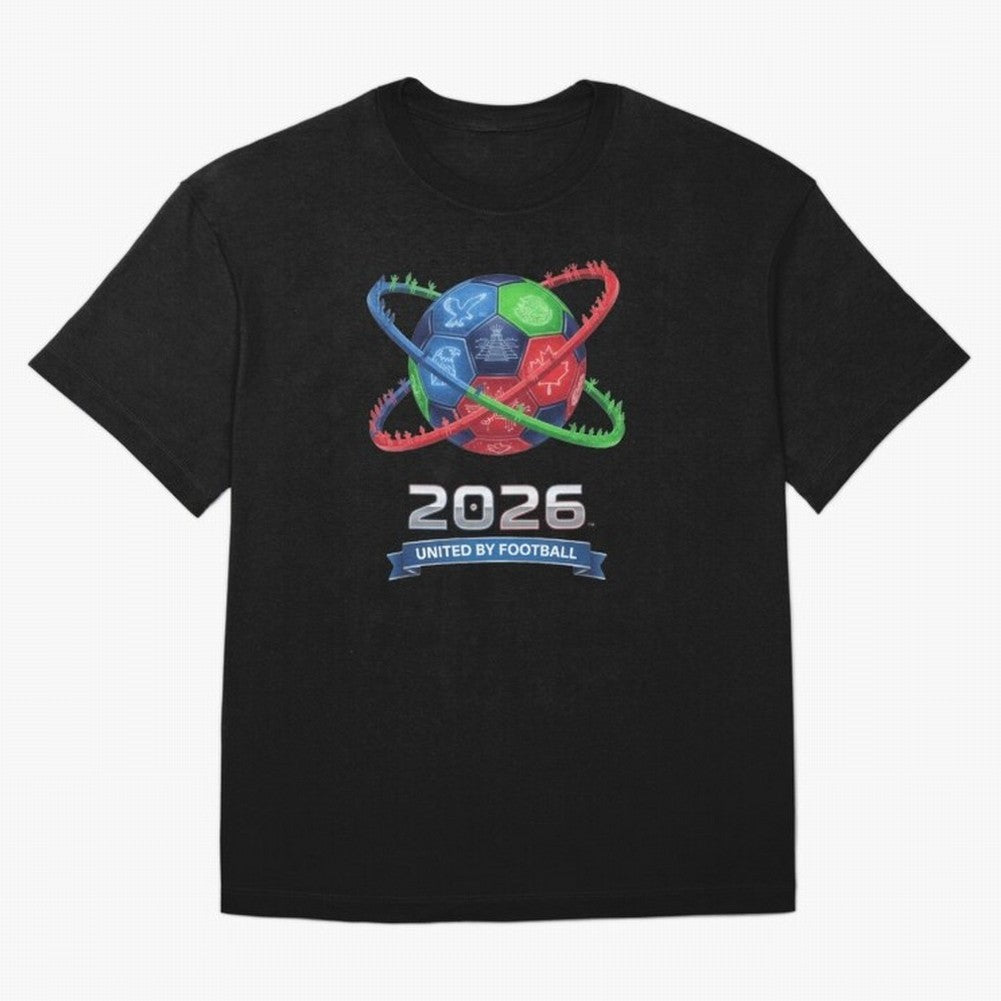 United by Football 2026 Global Connectivity Logo Classic T-Shirt Messi Brazil Football Jersey, Nike Football Tee, World Cup 2026, Adidas Soccer Shirt, Jordan Fan Top, Saka France Watch Party