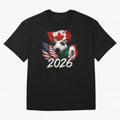 Soccer 2026 USA Canada Mexico ¨C World Football Flags Design Classic T-Shirt FIFA World Cup 2026 Argentina De Bruyne Jersey, Nike Match Day Shirt, Messi Spain Fans, Adidas Supporter Tee, Jordan Soccer Fan Top, Mbappe Mexico Trophy Race