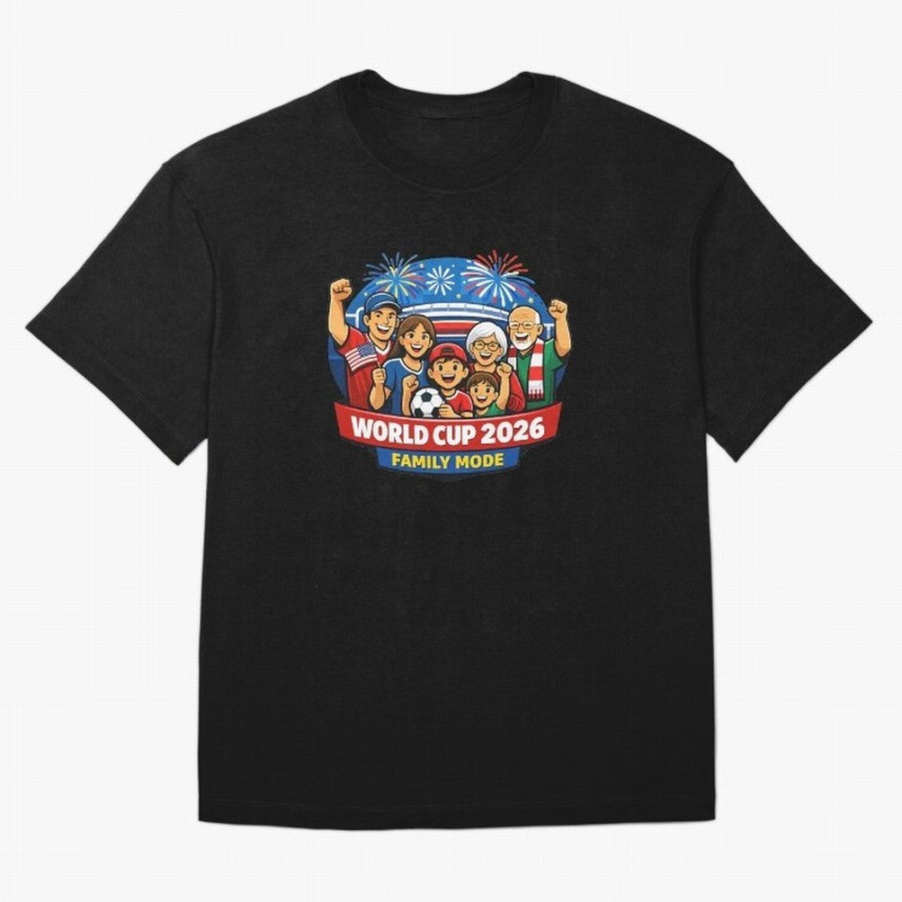 World Cup 2026 Family Mode ¨C Football Fans Celebration Design Classic T-Shirt Germany Cristiano Ronaldo World Cup 2026 Jersey, Jordan Football Tee, Group Stage, Adidas Fan Shirt, Nike Supporter Top, Saka Portugal Fan Club