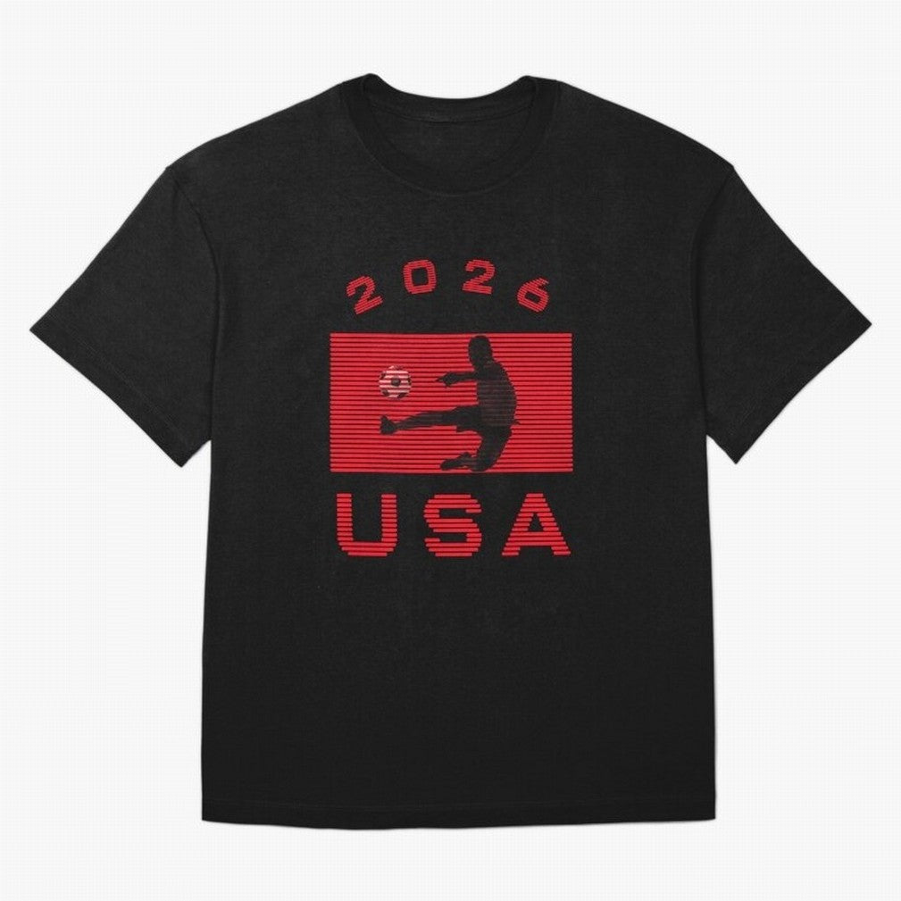USA Soccer 2026 Player Silhouette Athletic Design Classic T-Shirt Fuel FIFA World Cup 2026 For Fans Of Cristiano Ronaldo Fan Jersey, Adidas Football Tee, France Supporter Shirt, Nike Soccer Shirt, Cristiano Ronaldo Jordan Match Day Top, Musiala