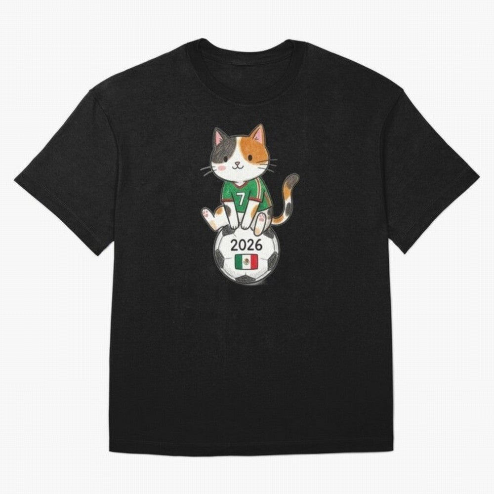 Mexico Soccer Cat #7 - 2026 World Cup Spirit Classic T-Shirt Messi England Football Jersey, Nike Football Tee, World Cup 2026, Adidas Soccer Shirt, Jordan Fan Top, Messi Norway Watch Party