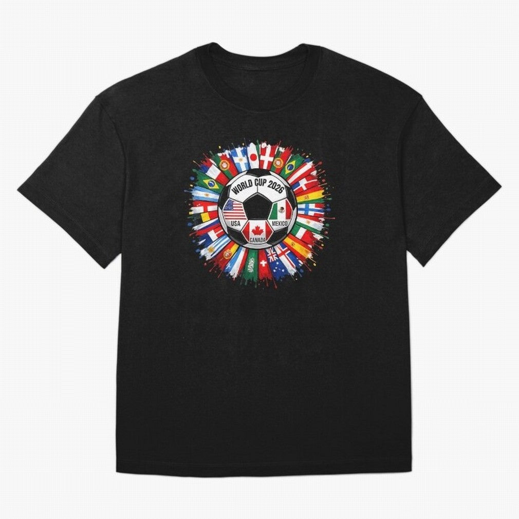 World Cup 2026 Shirt Soccer Tournament Fan Design International Flags Football Graphic Tee Sports Lover Gift Classic T-Shirt Argentina Neymar World Cup 2026 Jersey, Nike Football Tee, Group Stage, Adidas Soccer Shirt, Jordan Fan Top, Foden Morocco