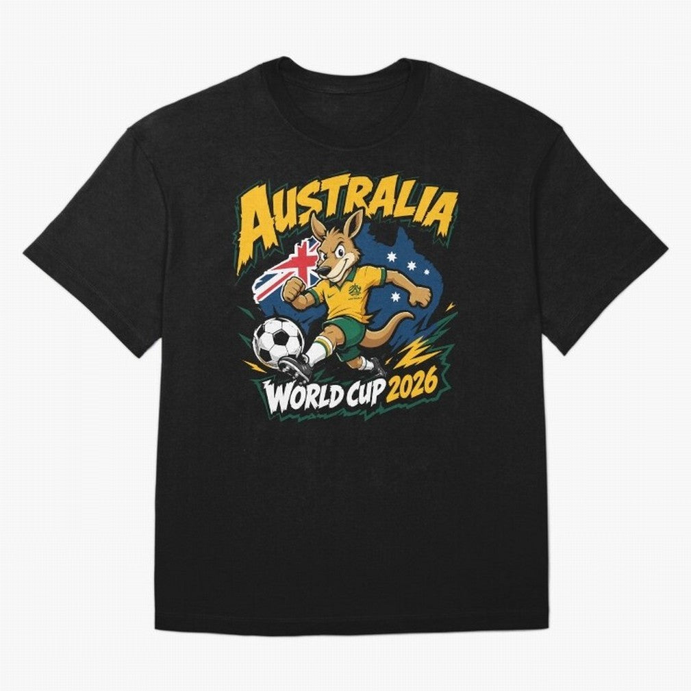 Australia World Cup 2026 Soccer Kangaroo Fan Design Classic T-Shirt Messi England Football Jersey, Adidas Soccer Tee, World Cup 2026, Nike Football Fan Shirt, Jordan Supporter Top, Haaland Norway Supporter Night