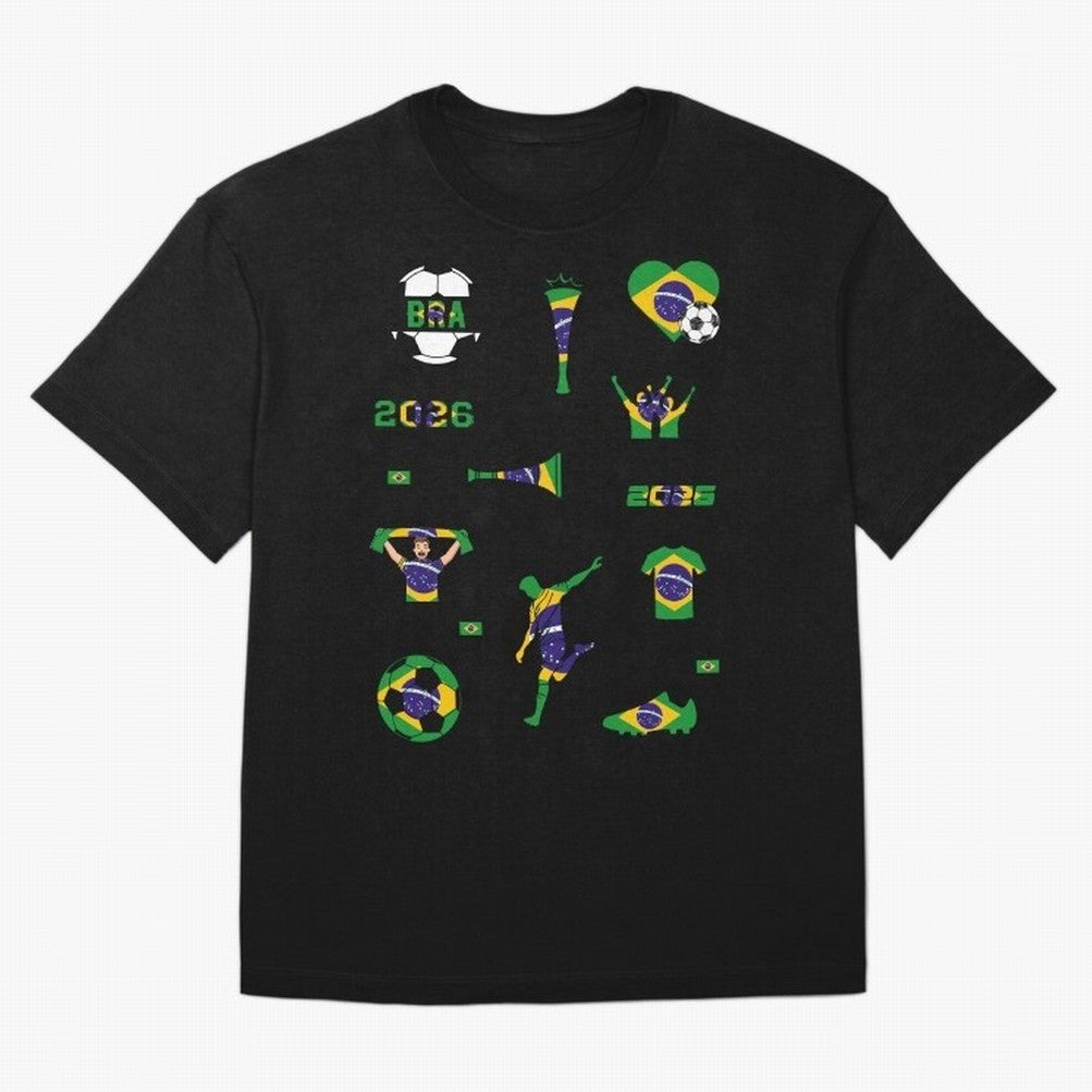 Brazil 2026 Soccer Collection Classic T-Shirt Argentina Neymar World Cup 2026 Jersey, Nike Football Tee, Soccer Fans, Adidas Soccer Shirt, Jordan Fan Top, Griezmann Portugal Watch Party