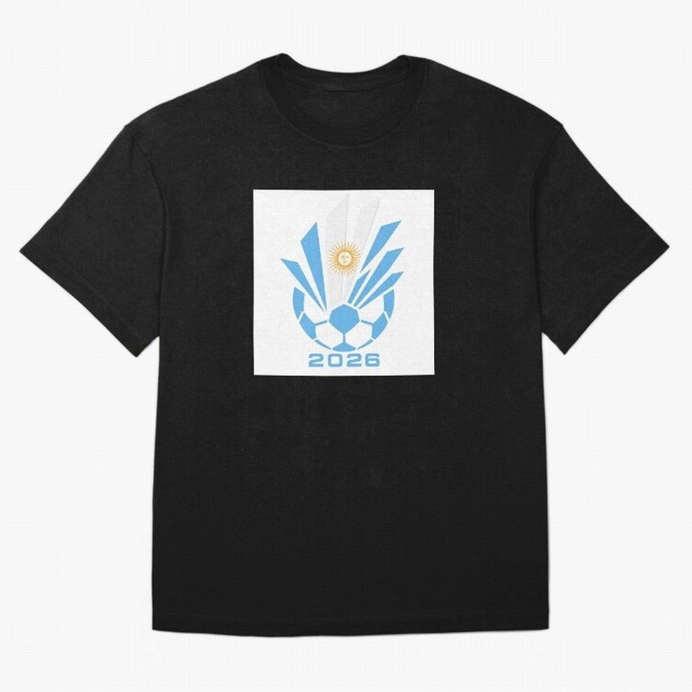 Argentina Soccer 2026 Sun Burst Emblem Classic T-Shirt Turn Up For FIFA World Cup 2026 Highlighting Mbappe Fan Jersey, Adidas Football Tee, Spain Supporter Shirt, Nike Soccer Shirt, Mbappe Jordan Match Day Top, Lewandowski Sweden Stadium Chant
