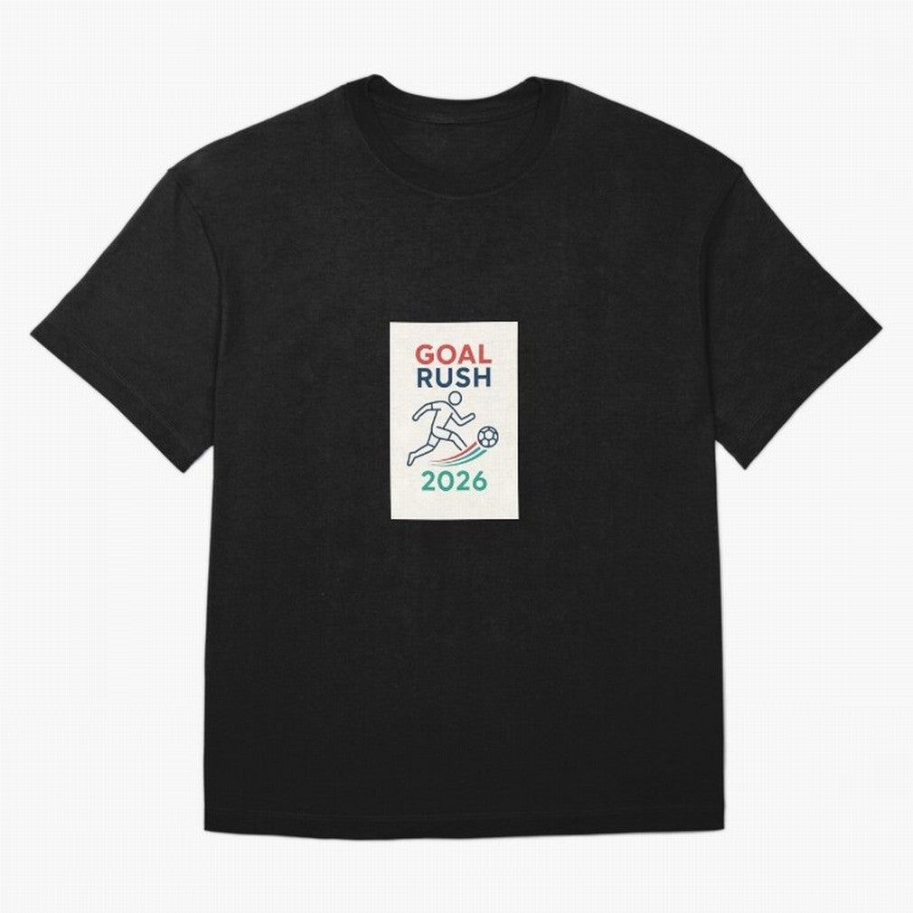 Goal Rush 2026 Classic T-Shirt Support FIFA World Cup 2026 Group Stage Inspired By CR7, Nike Football Jersey For Group Stage, Adidas Soccer Shirt For Messi Fans, Jordan Fan Top, De Bruyne Spain Watch Party