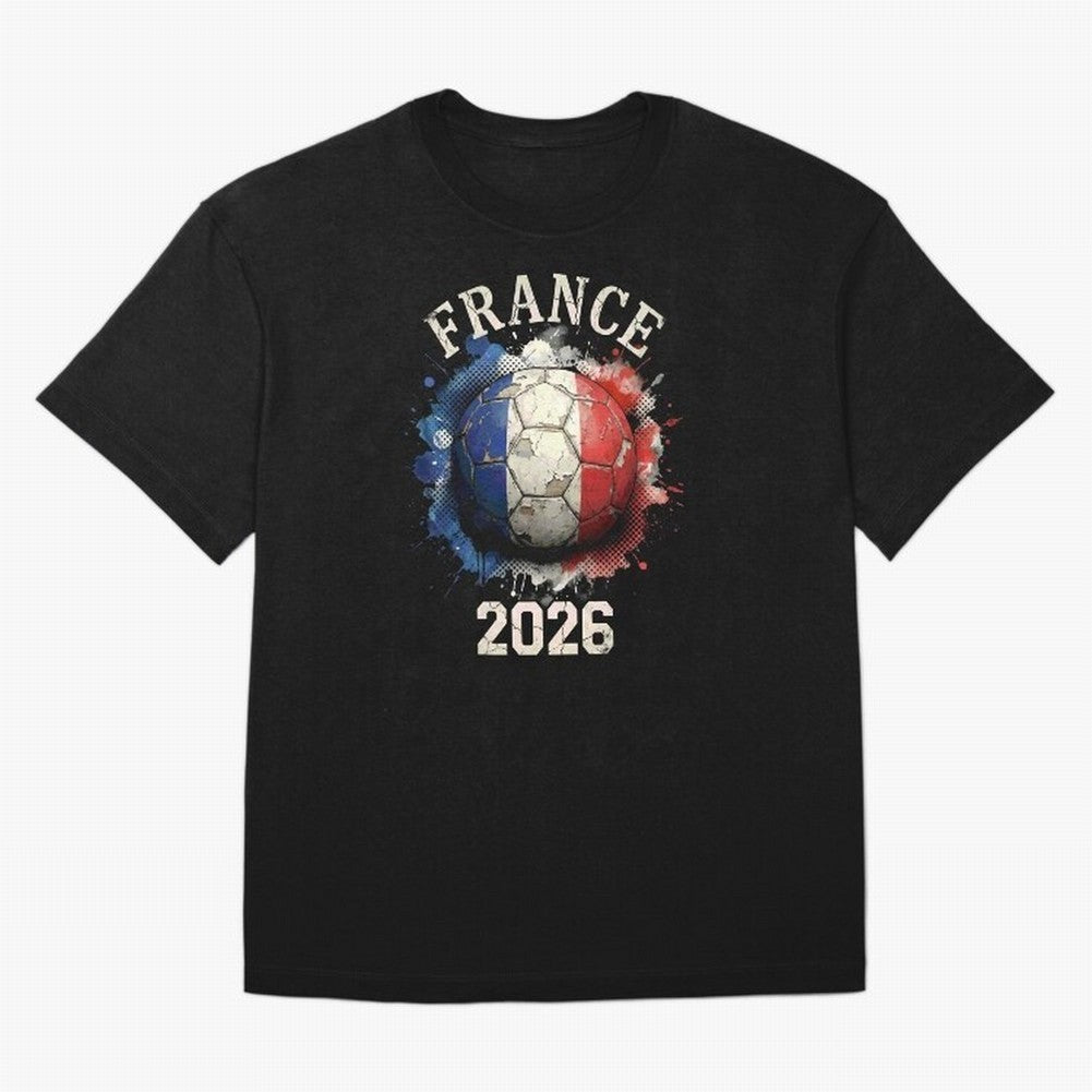 France 2026 Football Art | Vintage Tricolor Soccer Ball Splash Design Classic T-Shirt Celebrate The Biggest Stage Of FIFA World Cup 2026 USA Fan Jersey, Nike Football Tee, Spain Supporter Shirt, Adidas Soccer Shirt, Cristiano Ronaldo Jordan Fan