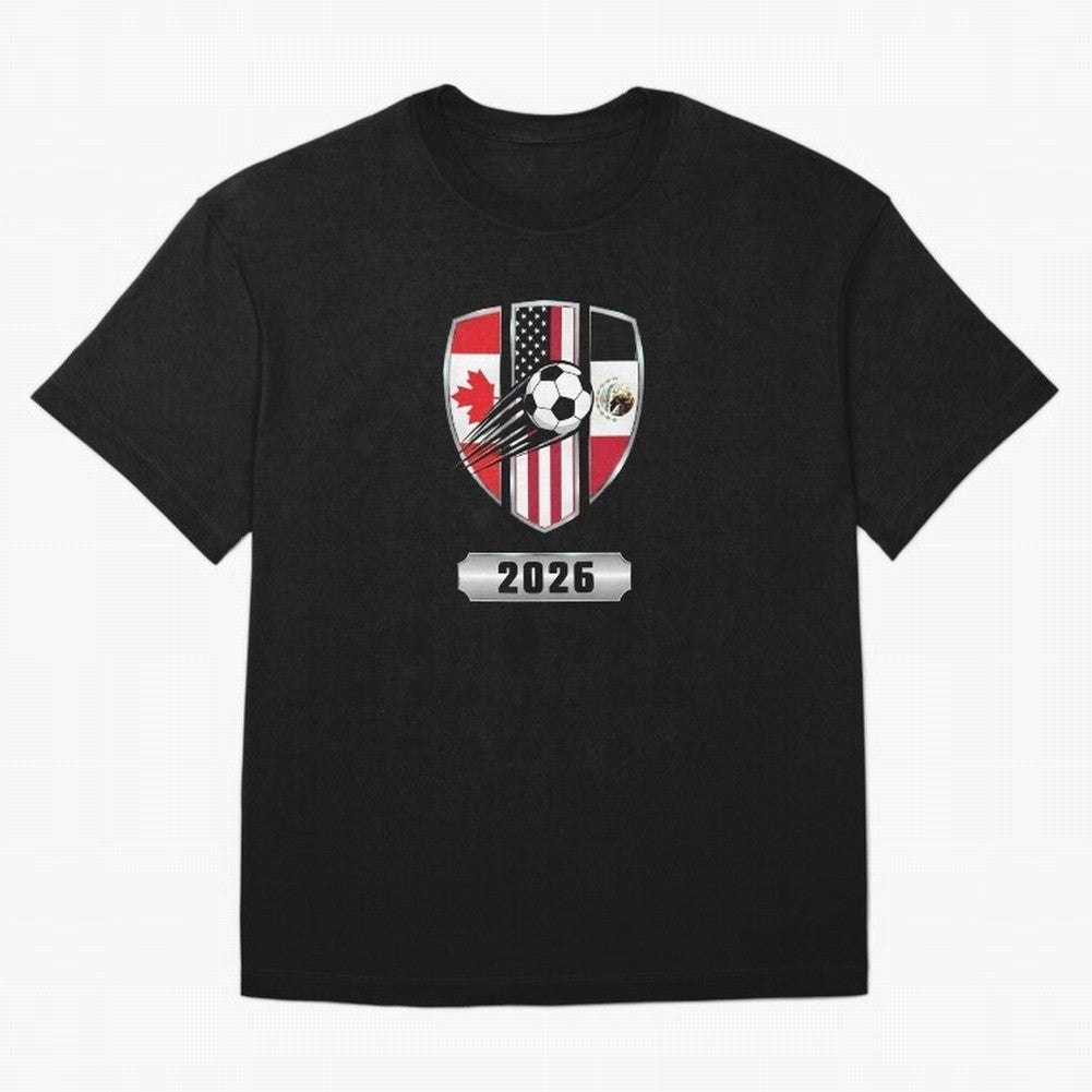 North United America Shield 2026 Cup T-Shirt_82794382 Classic T-Shirt Celebrate Unforgettable Nights In FIFA World Cup 2026 USA Jersey, Adidas Match Day Tee, Cristiano Ronaldo Brazil Fans, Jordan Football Shirt, Nike Soccer Fan Top, Modric