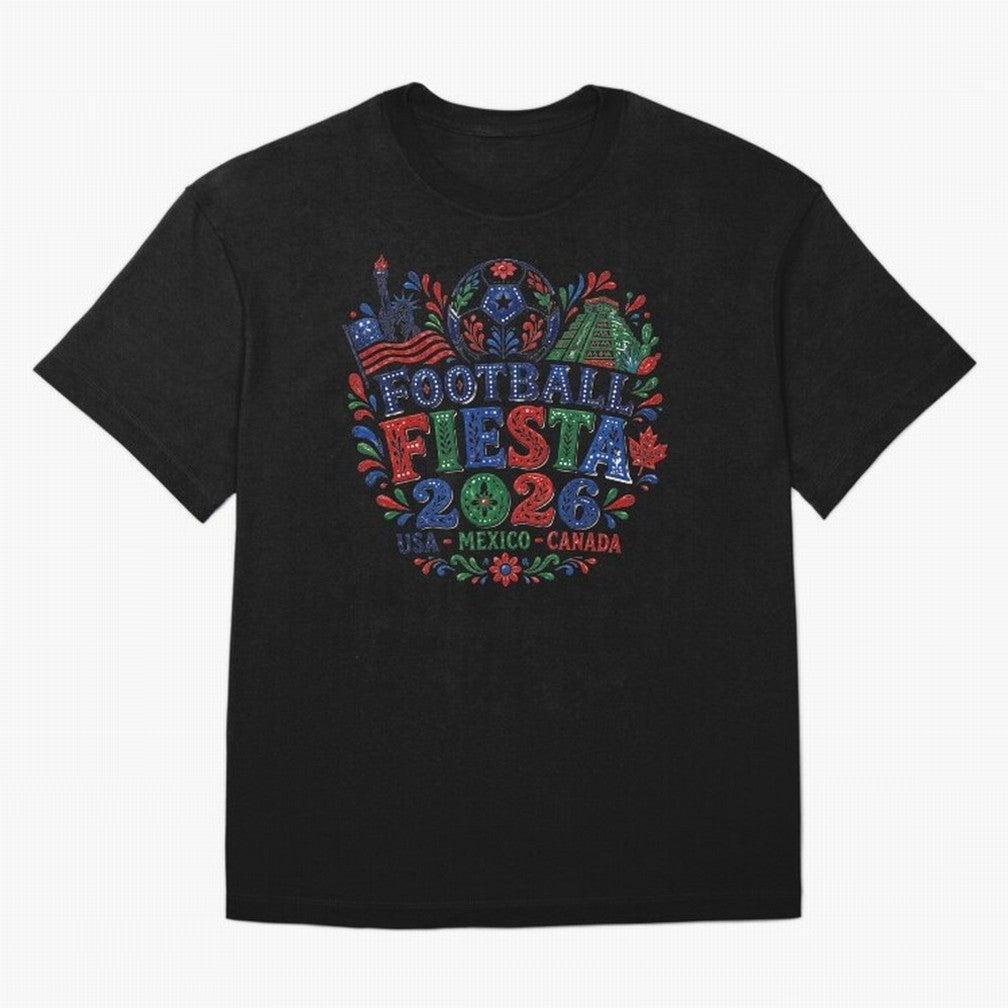 Football Fiesta 2026 USA Mexico Canada Soccer Art Classic T-Shirt Messi Brazil Football Jersey, Jordan Supporter Tee, World Cup 2026, Nike World Cup Shirt, Adidas Football Fan Top, Haaland Ghana Soccer Fans