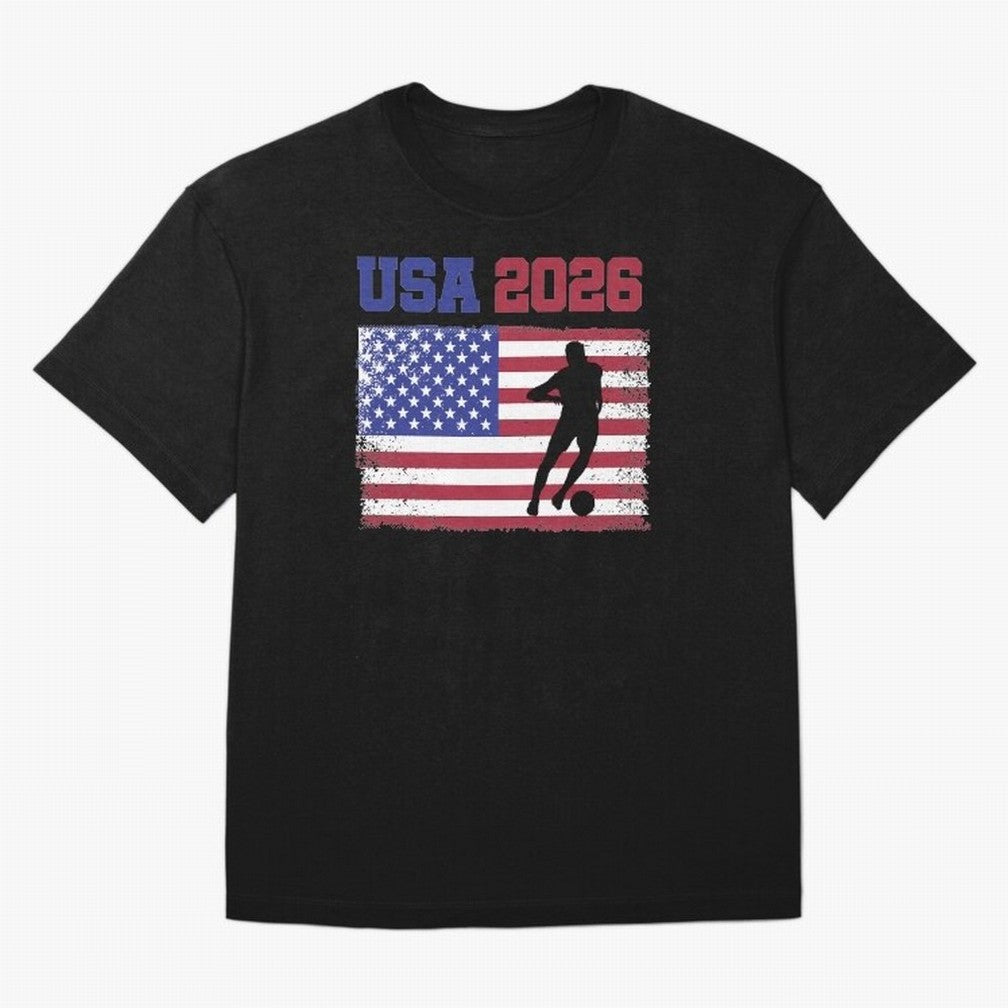 USA Soccer Fan 2026 United States American Flag Classic T-Shirt Bring Stadium Energy To FIFA World Cup 2026 USA Canada Jersey, Jordan Football Tee, Mbappe France Fans, Adidas Fan Shirt, Nike Supporter Top, Modric Paraguay Knockout Round