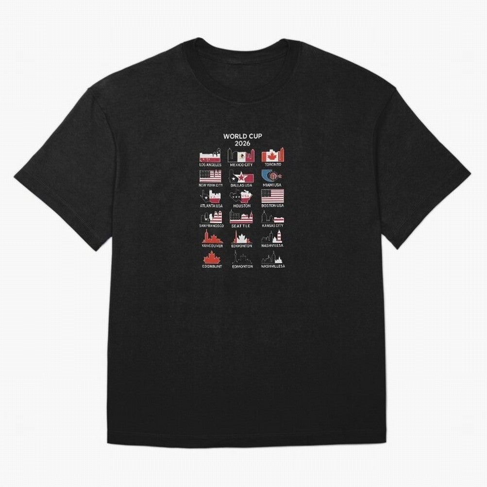 World Cup 2026 Host Cities T-Shirt_84292126 Classic T-Shirt Portugal Cristiano Ronaldo World Cup 2026 Jersey, Adidas Football Tee, Goal Celebration, Nike Soccer Shirt, Jordan Match Day Top, Pedri Morocco Group Stage