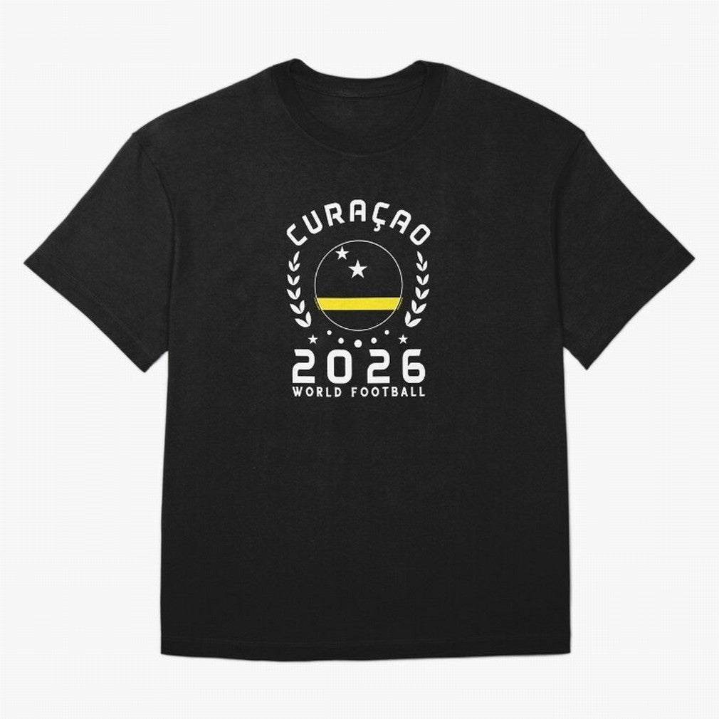 World Cup 2026 Curacao Football Fan Curacaoan Supporter T-Shirt_85310550 Classic T-Shirt Celebrate National Team Dreams In FIFA World Cup 2026, Nike Fan Jersey For Watch Party, Jordan Soccer Shirt For Messi Fans, Adidas Match Day Top, Salah Uruguay