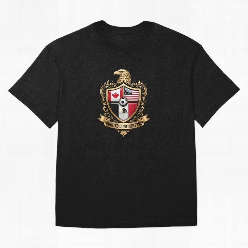 Golden Continental Eagle Soccer World Cup Crest 2026 T-Shirt_83050983 Classic T-Shirt Neymar Germany Football Jersey, Nike Fan Tee, World Cup 2026, Jordan Soccer Shirt, Adidas Match Day Top, Son USA Goal Celebration