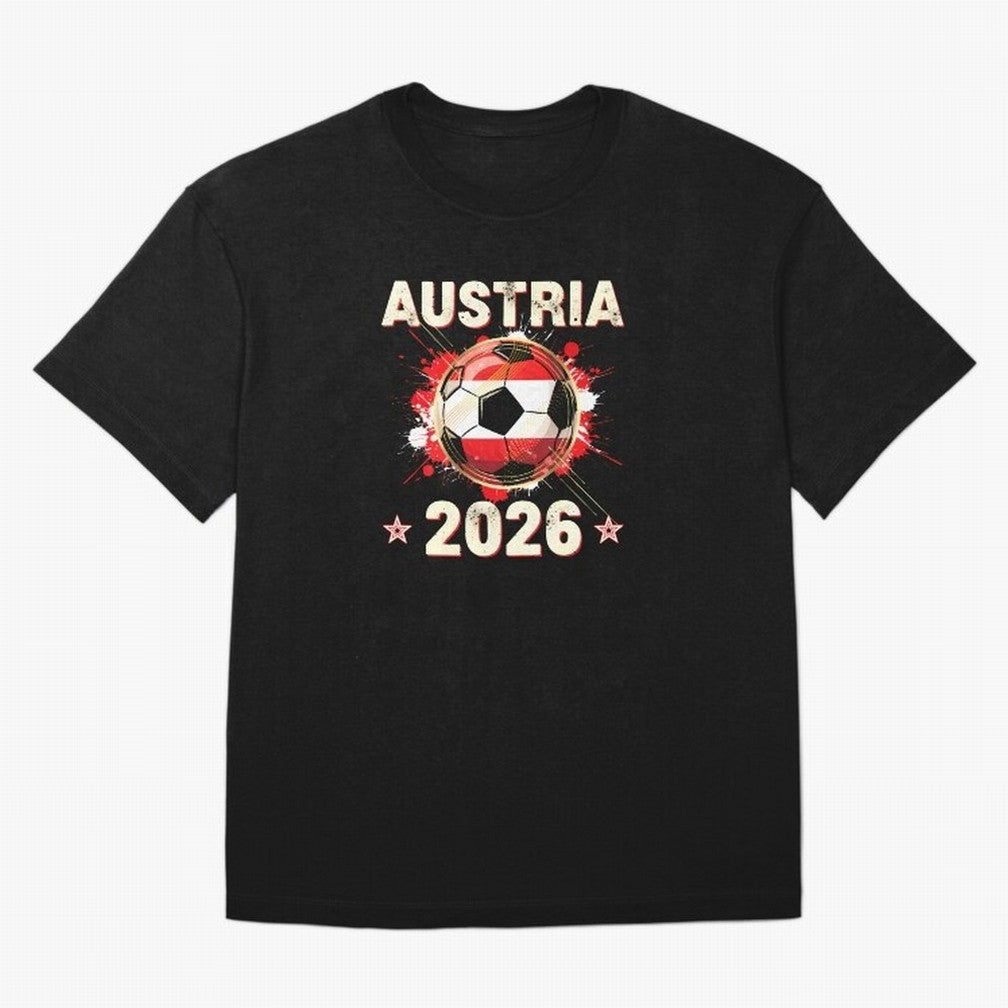 World Cup 2026 Austria Soccer Ball North America - Austrian Fan Gift T-Shirt_85028223 Classic T-Shirt Upgrade Match Day Hype Around FIFA World Cup 2026 USA Jersey, Adidas Match Day Tee, Messi Spain Fans, Jordan Football Shirt, Nike Soccer Fan Top,