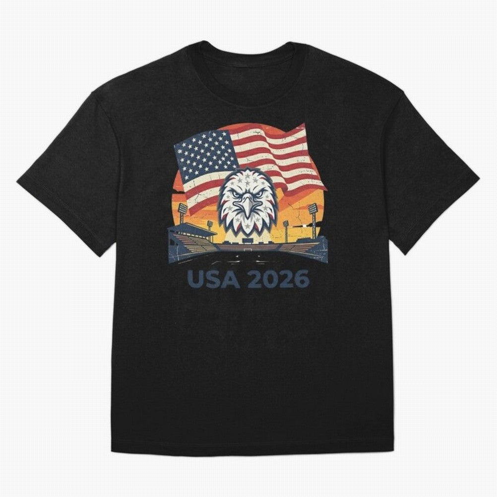 American Eagle 2026 USA World Cup Classic T-Shirt Carry The FIFA World Cup 2026 Group Stage Journey Through Jersey, Jordan Supporter Tee, Mbappe Spain Fans, Nike World Cup Shirt, Adidas Football Fan Top, Modric Australia Soccer Fans